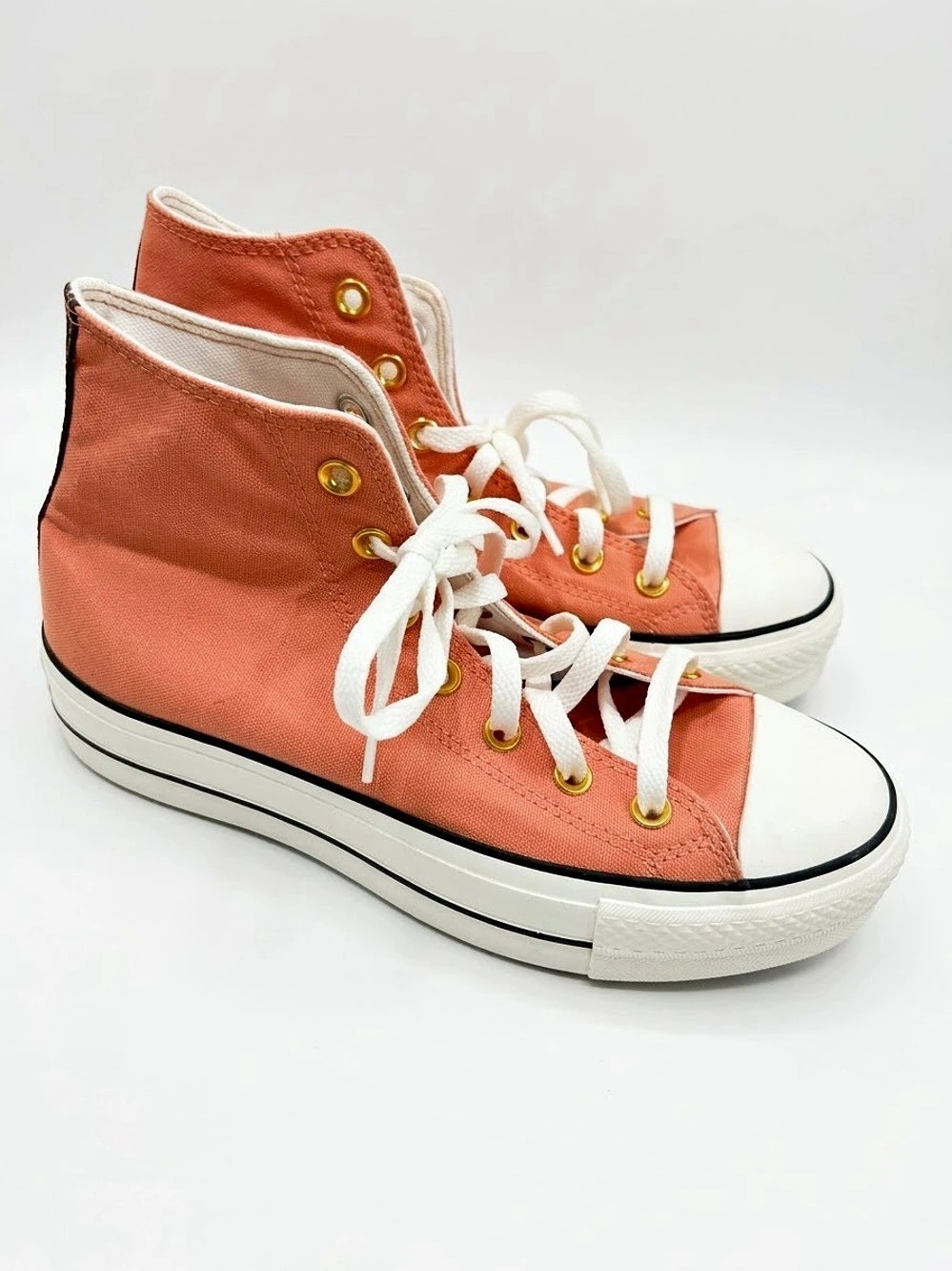 Converse Chuck Taylor All Star Lift Platform High Top Coral Terracotta Women’s 7